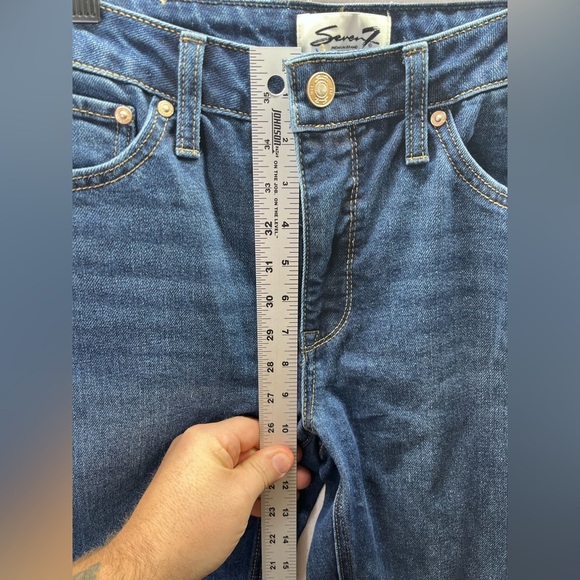Seven7 Straight Leg Denim Jeans Womens 6 Stretch Blue Cute Pants 2116 - Picture 4 of 9